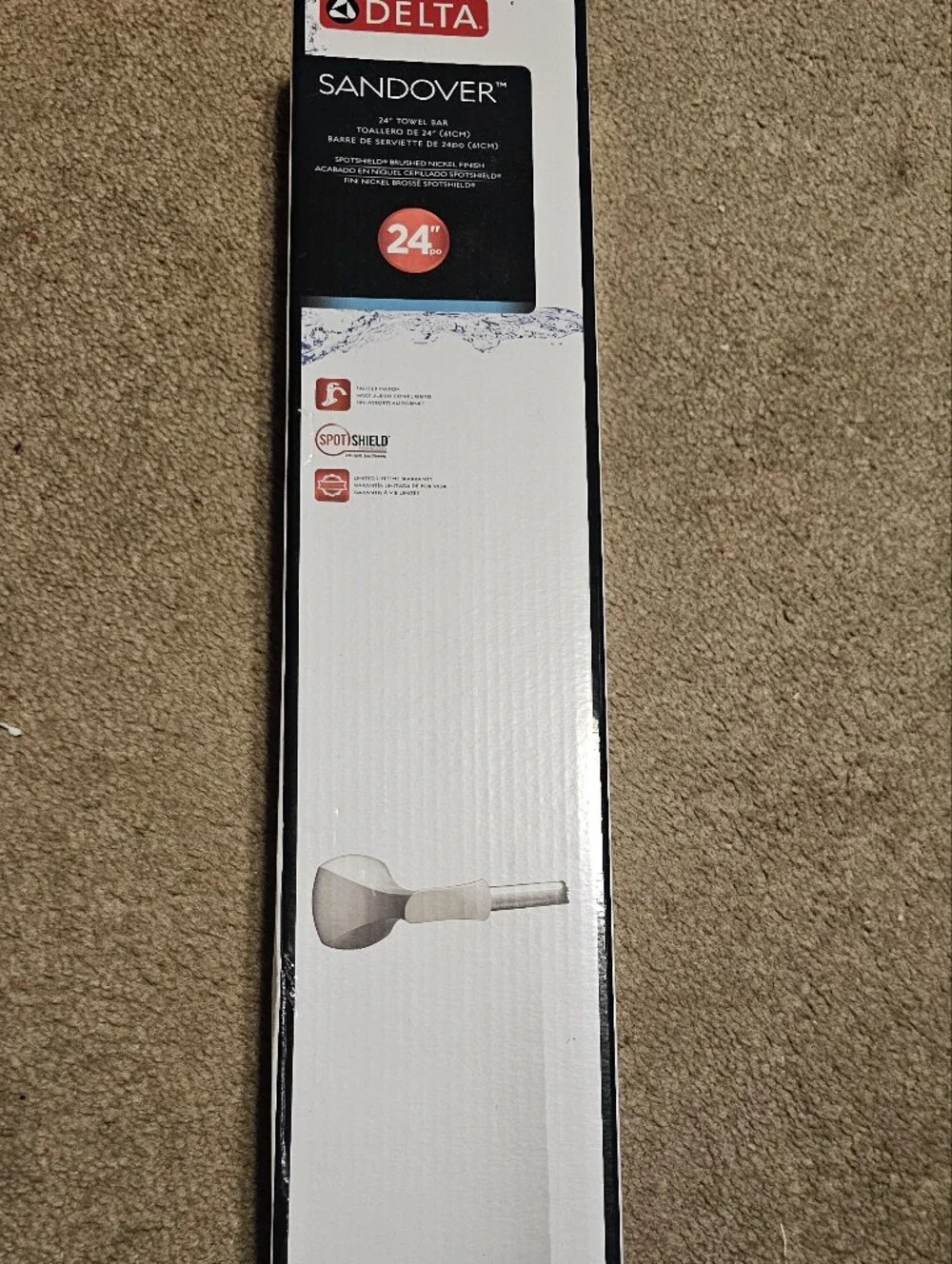 Delta Brushed Nickel Decorative Towel Bar